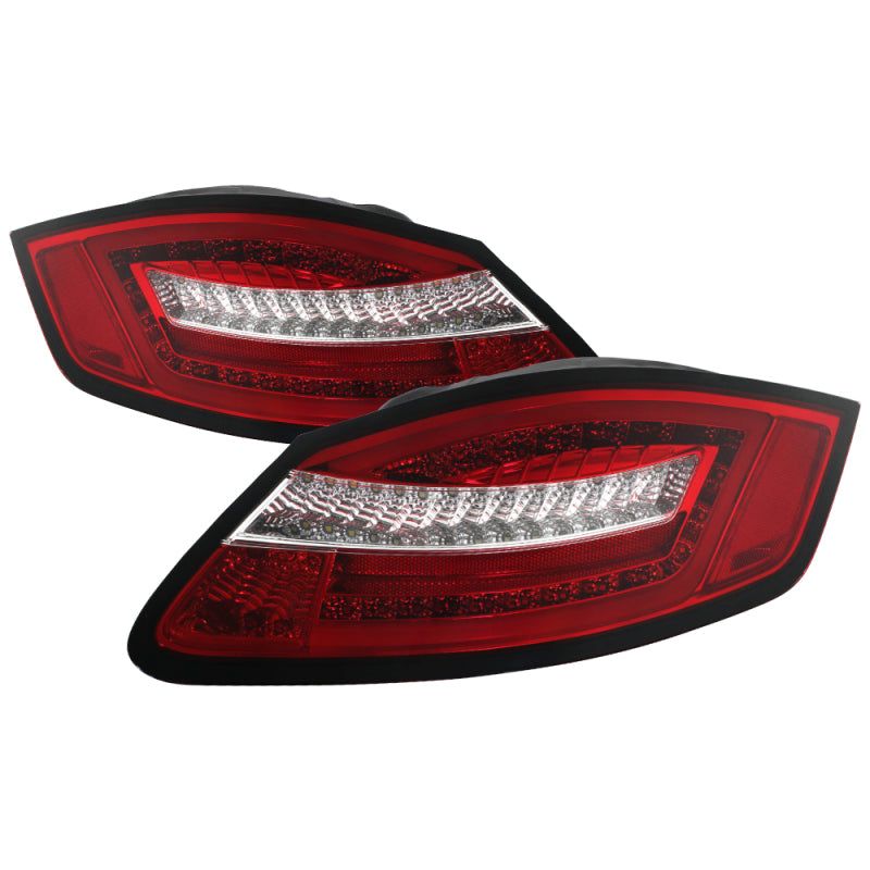 SPYDER 5083173 - SPY5083173 - Spyder Porsche 987 Cayman 06-08 / Boxster 05-08 LED Tail Lights - Red Clear ALT-YD-P98705-LED-RC - Shipped in Europe - Tuningsupply.com