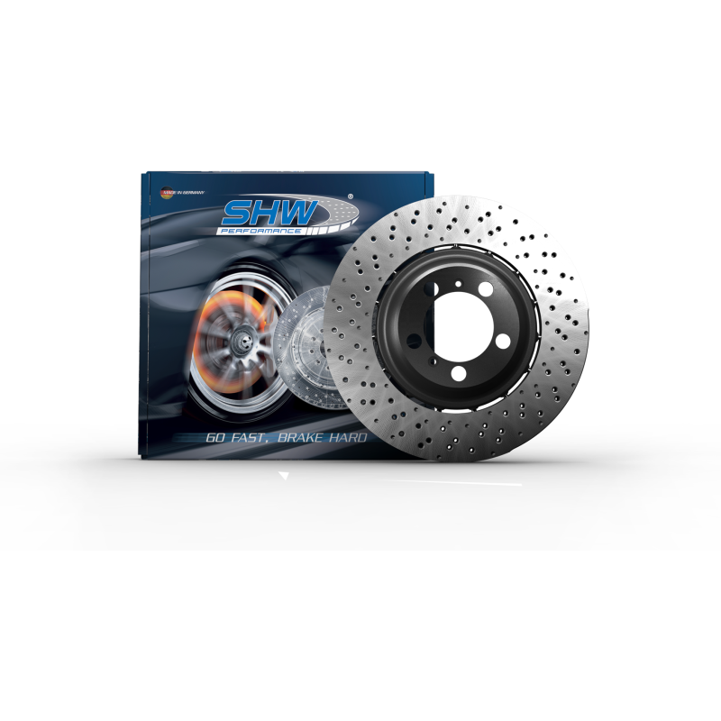 SHW Performance TFX42311 - SHWTFX42311 - SHW 08-14 Mercedes-Benz CL63 AMG Front Dimpled Lightweight Brake Rotor (2214211312-64) - Shipped in Europe - Tuningsupply.com