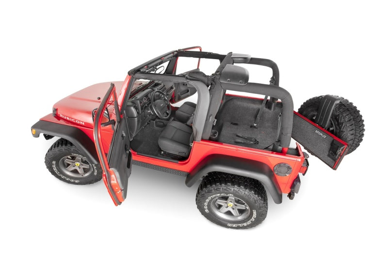 BedRug - BEDBRTJ97F - BedRug 97-06 Jeep TJ Front 3pc Floor Kit (w/Center Console) - Incl Heat Shields - Shipped in Europe - Tuningsupply.com