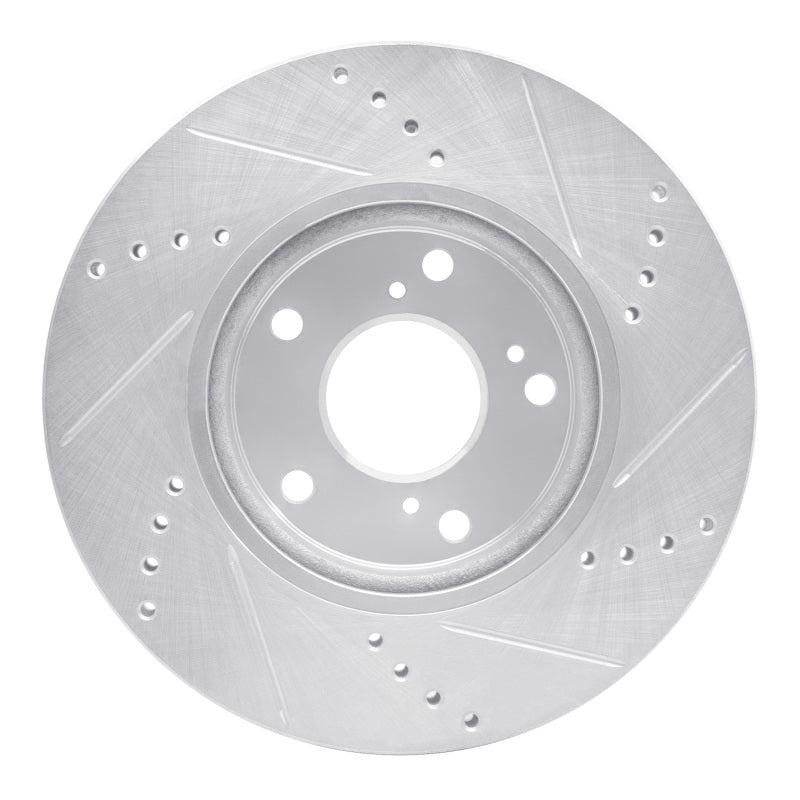 R1 Concepts 631-59061L - RNC631-59061L - R1 16-25 Honda Civic Coupe Front Left Drilled & Slotted Silver Brake Rotor - Shipped in Europe - Tuningsupply.com