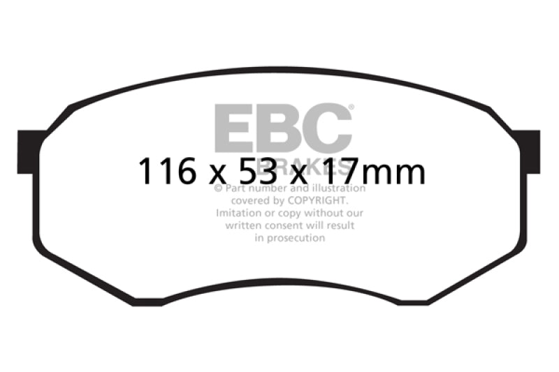 EBC DP61317 - EBCDP61317 - EBC 92-93 Toyota Pick-Up Extra Cab Greenstuff Front Brake Pads - Shipped in Europe - Tuningsupply.com