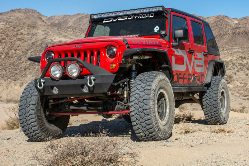 DV8 Offroad - DVEFENDB-02 - DV8 Offroad 07-18 Jeep Wrangler JK Front & Rear Flat Tube Fenders - Shipped in Europe - Tuningsupply.com