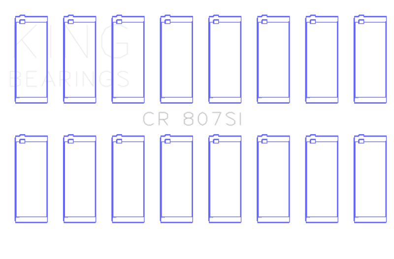 King Engine Bearings GCR807SI - KINGCR807SI - King Engine Bearings Chevy LS1/LS6/LS3 Silicone Bi-Metal Alum Rod Bearing Set - Size STD - Shipped in Europe - Tuningsupply.com