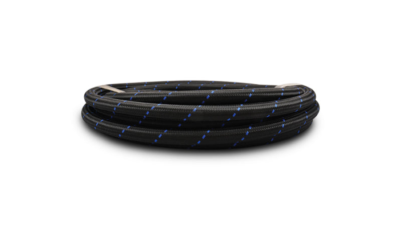 Vibrant 11984B - VIB11984B - Vibrant -4 AN Two-Tone Black/Blue Nylon Braided Flex Hose (5 foot roll) - Shipped in Europe - Tuningsupply.com