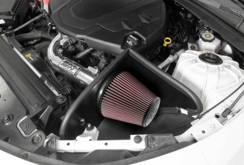 K&N Engineering 69-4535TP - KNN69-4535TP - K&N 16-17 Chevy Camaro 3.6L Silver Typhoon Short Ram Intake - Shipped in Europe - Tuningsupply.com