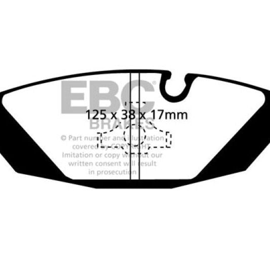 EBC DP4447R - EBCDP4447R - EBC 87-88 BMW M5 3.5 (E28) Yellowstuff Rear Brake Pads - Shipped in Europe - Tuningsupply.com