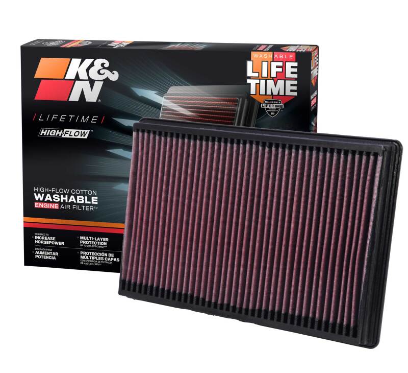 K&N Engineering 33-2247 - KNN33-2247 - K&N 02-10 Dodge Ram 1500/2500/3500 3.7/4.7/5.7L Drop In Air Filter - Shipped in Europe - Tuningsupply.com
