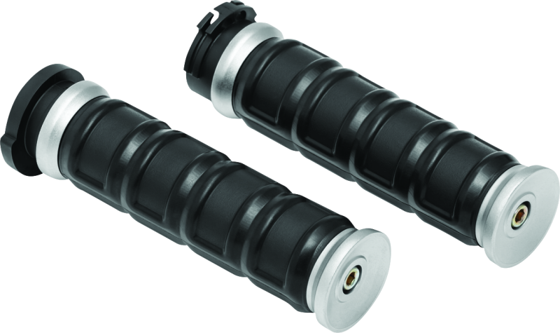 Kuryakyn 6672 - KUR6672 - Kuryakyn Dillinger Grips Dual Cable Silver - Shipped in Europe - Tuningsupply.com