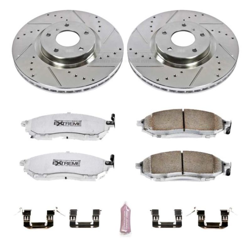 PowerStop K112-26 - PSBK112-26 - Power Stop 08-12 Infiniti EX35 Front Z26 Street Warrior Brake Kit - Shipped in Europe - Tuningsupply.com