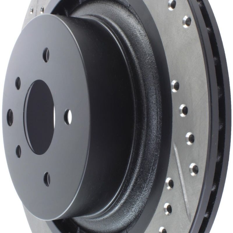 Stoptech 127.42101R - STO127.42101R - StopTech Infiniti G37 / Nissan 370Z SportStop Slotted & Drilled Rear Right Rotor - Shipped in Europe - Tuningsupply.com