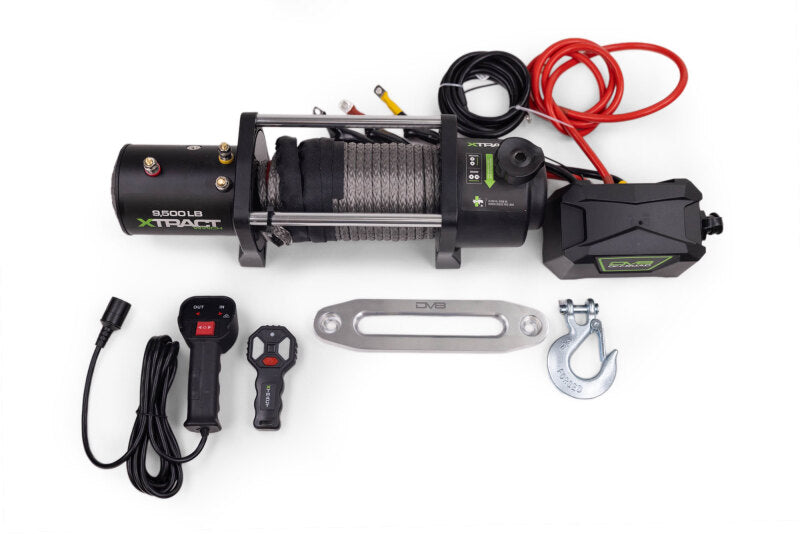 DV8 Offroad WB95K-SR - DVEWB95K-SR - DV8 Xtract 9.5k Synthetic Rope Winch - Shipped in Europe - Tuningsupply.com
