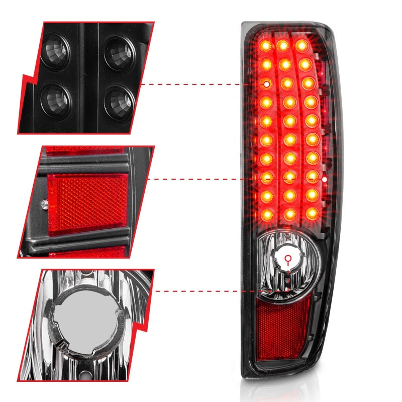 ANZO 311385 - ANZ311385 - ANZO 04-10 Chevy Colorado LED Taillights G2 - Black - Shipped in Europe - Tuningsupply.com