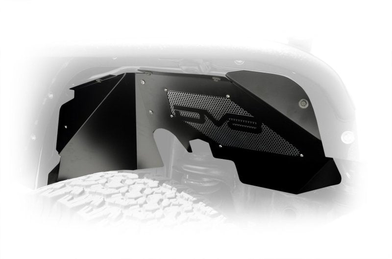 DV8 Offroad INFEND-01FB - DVEINFEND-01FB - DV8 Offroad 07-18 Jeep Wrangler JK Front Aluminum Inner Fender - Black - Shipped in Europe - Tuningsupply.com