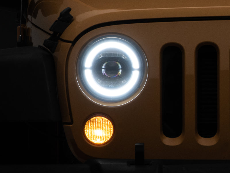 Raxiom J132813 - RAXJ132813 - Raxiom 07-18 Jeep Wrangler JK Axial Series LED Headlights- Black Housing (Clear Lens) - Shipped in Europe - Tuningsupply.com