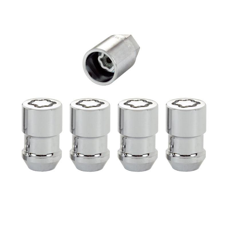 McGard 24132 - MCG24132 - McGard Wheel Lock Nut Set - 4pk. (Cone Seat) 7/16-20 / 3/4 Hex / 1.46in. Length - Chrome - Shipped in Europe - Tuningsupply.com