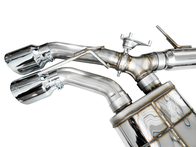 AWE Tuning 3025-42436 - AWE3025-42436 - AWE Tuning 2021+ Cadillac CT4-V Blackwing SwitchPath Exhaust - Chrome Silver Tips - Shipped in Europe - Tuningsupply.com