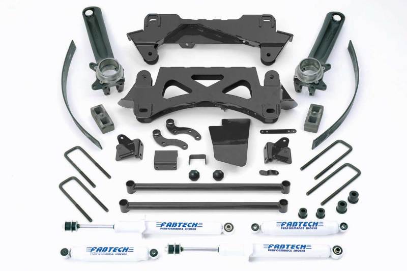 Fabtech K7003 - FABK7003 - Fabtech 95.5-04 Toyota Tacoma 4 Cyl 2/4WD 6 Lug 6in Perf Sys w/Perf Shks - Shipped in Europe - Tuningsupply.com