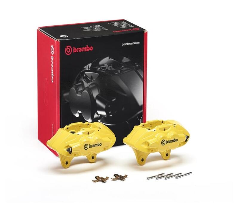 Brembo OE FALH42 - BREFALH42 - Brembo OE 16-21 BMW M2/15-18 M3/15-20 M4 Hydraulic Front X-Style Brake Calipers - Yellow - Shipped in Europe - Tuningsupply.com
