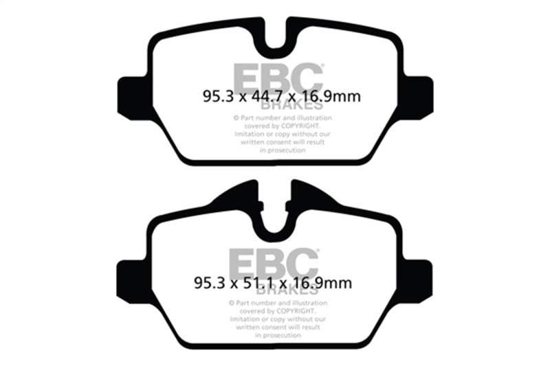 EBC DP42102R - EBCDP42102R - EBC 10+ Mini Countryman 1.6 Cooper Yellowstuff Rear Brake Pads - Shipped in Europe - Tuningsupply.com