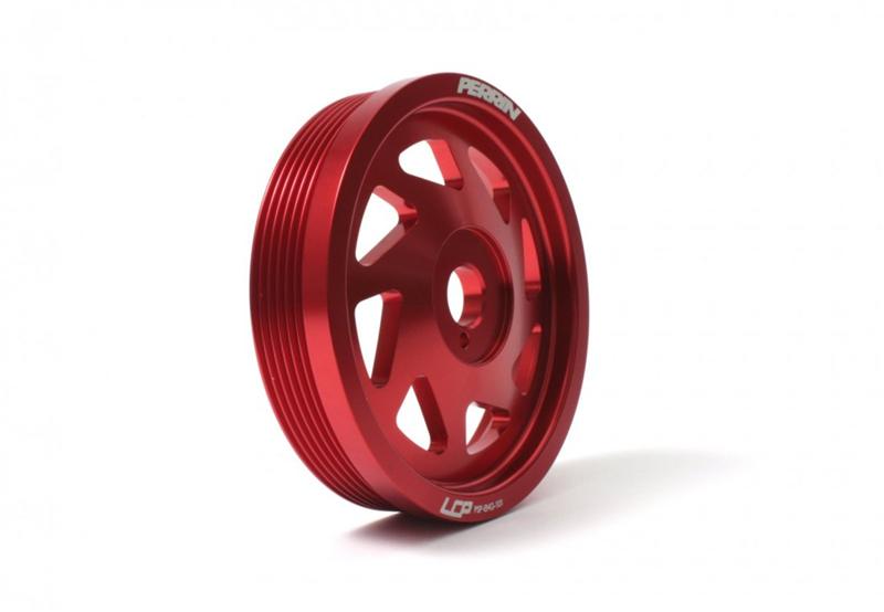 Perrin Performance PSP-ENG-101RD - PERPSP-ENG-101RD - PERRIN 15-18 Subaru WRX / 13-20 BRZ / 14-18 FXT / 13-16 Crosstrek Lightened Crank Pulley - Red - Shipped in Europe - Tuningsupply.com