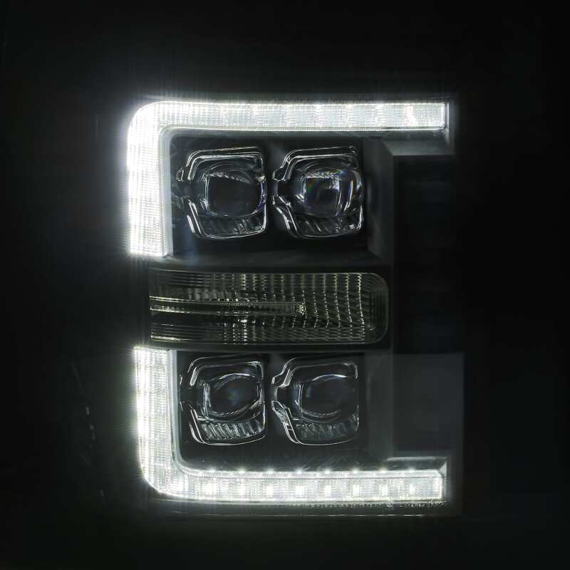 AlphaRex 880149 - ARX880149 - AlphaRex 11-16 Ford F-350 SD NOVA LED Projector Headlights Plank Style Blk w/Activ Light/Seq Signal - Shipped in Europe - Tuningsupply.com