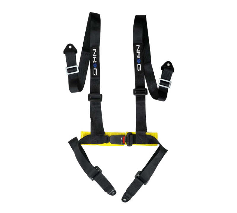 NRG SBH-4PC-SBK - NRGSBH-4PC-SBK - NRG 4 Point Seat Belt Harness / Buckle Lock- Black - Shipped in Europe - Tuningsupply.com