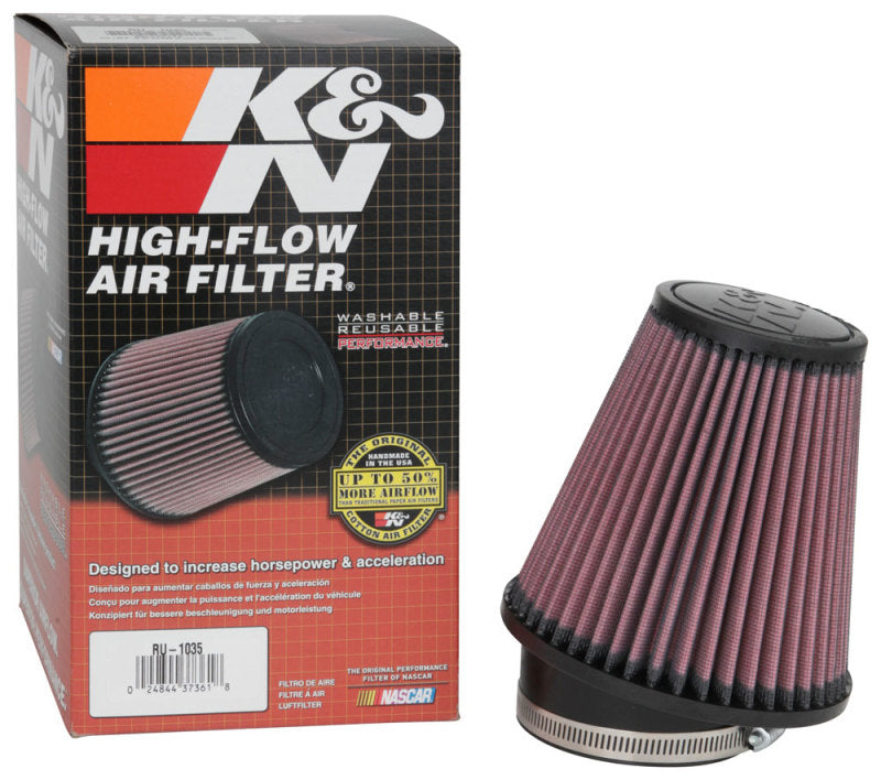 K&N Engineering RU-1035 - KNNRU-1035 - K&N Filter Universal Rubber Filter 3 1/2 inch 10 Degree Flange 5 3/4 inch OD 6 inch Height - Shipped in Europe - Tuningsupply.com