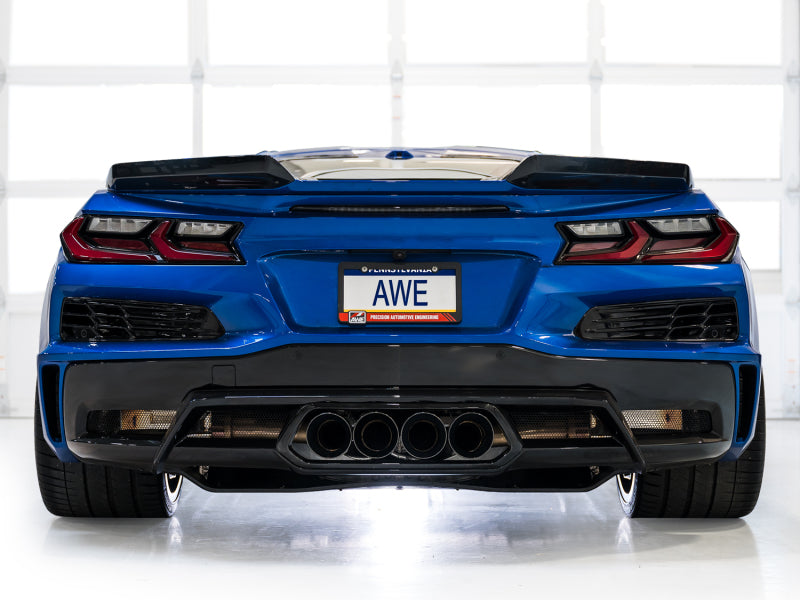 AWE Tuning 3025-43906 - AWE3025-43906 - AWE 2023 C8 Corvette Z06 SwitchPath Cat-Back Exhaust - Diamond Black Tips - Shipped in Europe - Tuningsupply.com