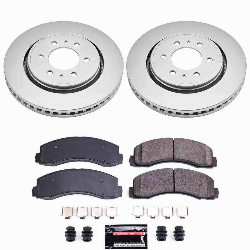PowerStop CPK3167-23 - PSBCPK3167-23 - Power Stop 10-21 Ford Expedition Front Z23 Coated Brake Kit - Shipped in Europe - Tuningsupply.com