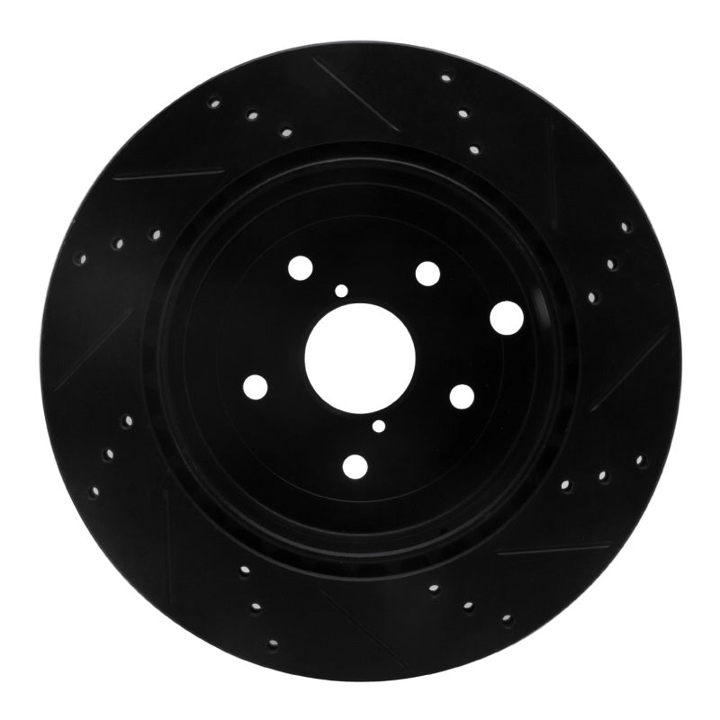 R1 Concepts 633-13022L - RNC633-13022L - R1 08-20 Subaru WRX Rear Left Drilled & Slotted Black Brake Rotor - Shipped in Europe - Tuningsupply.com