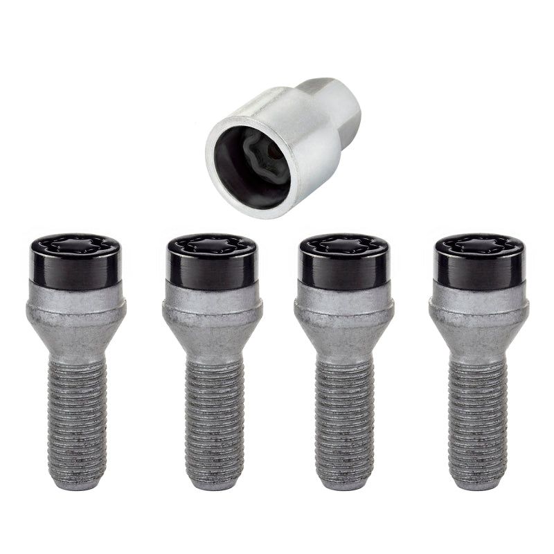 McGard 27305 - MCG27305 - McGard Wheel Lock Bolt Set - 4pk. (Cone Seat) M14X1.5 / 17mm Hex / 31.0mm Shank Length - Black - Shipped in Europe - Tuningsupply.com