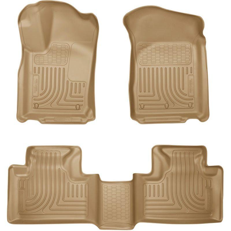 Husky Liners 99053 - HSL99053 - Husky Liners 11-13 Dodge Durango / 11-13 Jeep Grand Cherokee WeatherBeater Combo Tan Floor Liners - Shipped in Europe - Tuningsupply.com