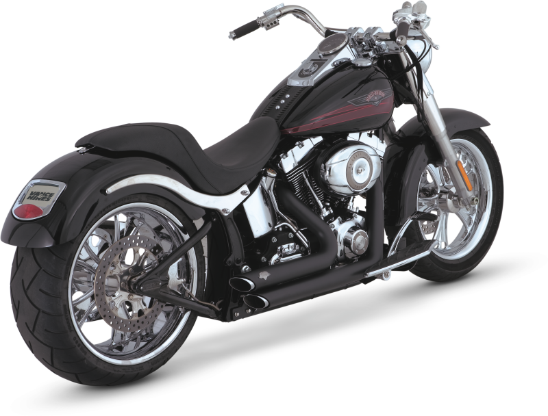 Vance and Hines 47222 - VAH47222 - Vance & Hines 86-09 Harley-Davidson Softail Shortshots Staggered Exhaust - Shipped in Europe - Tuningsupply.com