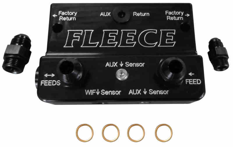 Fleece Performance FPE-FFD-RF-4G - FPEFPE-FFD-RF-4G - Fleece Performance 10-12 Dodge 6.7L Cummins 4th Gen Fuel Distribution Block - Shipped in Europe - Tuningsupply.com