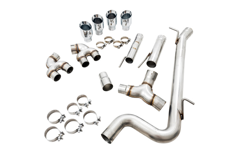 AWE Tuning 3015-42140 - AWE3015-42140 - AWE Tuning MK7.5 Golf R Track Edition Exhaust w/Chrome Silver Tips 102mm - Shipped in Europe - Tuningsupply.com