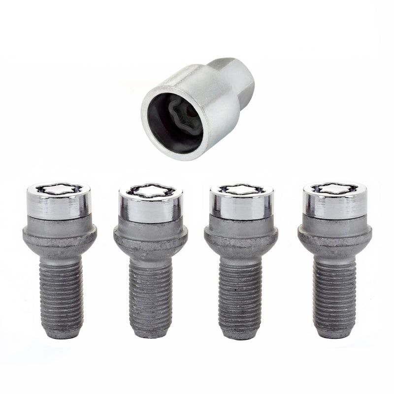 McGard 28018 - MCG28018 - McGard Wheel Lock Bolt Set - 4pk. (Radius Seat) M14X1.5 / 17mm Hex / 26.7mm Shank Length - Chrome - Shipped in Europe - Tuningsupply.com
