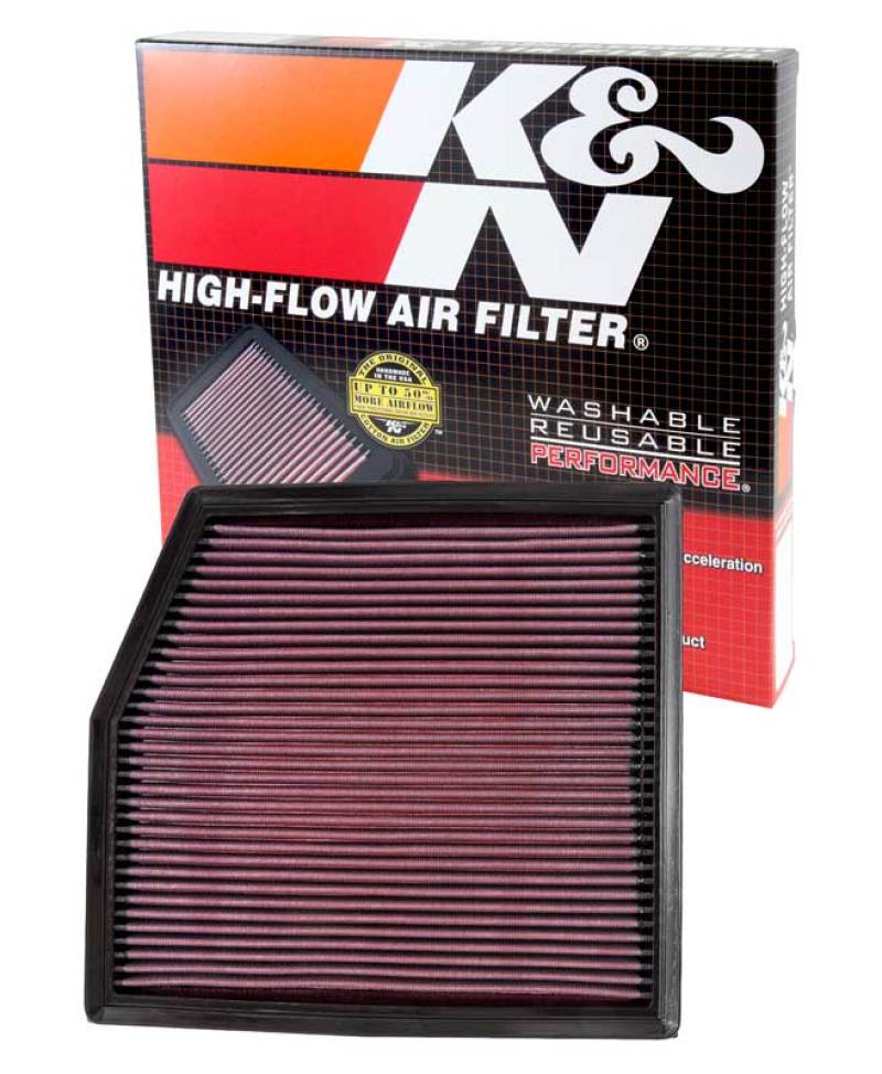 K&N Engineering 33-2458 - KNN33-2458 - K&N 10-12 BMW 135i/335i/335i XDrive/X1 35i 3.0L L6 (E90) Replacement Air Filter - Shipped in Europe - Tuningsupply.com