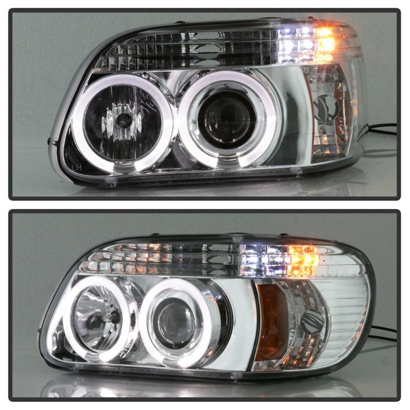 SPYDER 5010148 - SPY5010148 - Spyder Ford Explorer 95-01 1PC Projector Headlights LED Halo Chrm PRO-YD-FEXP95-HL-1PC-C - Shipped in Europe - Tuningsupply.com