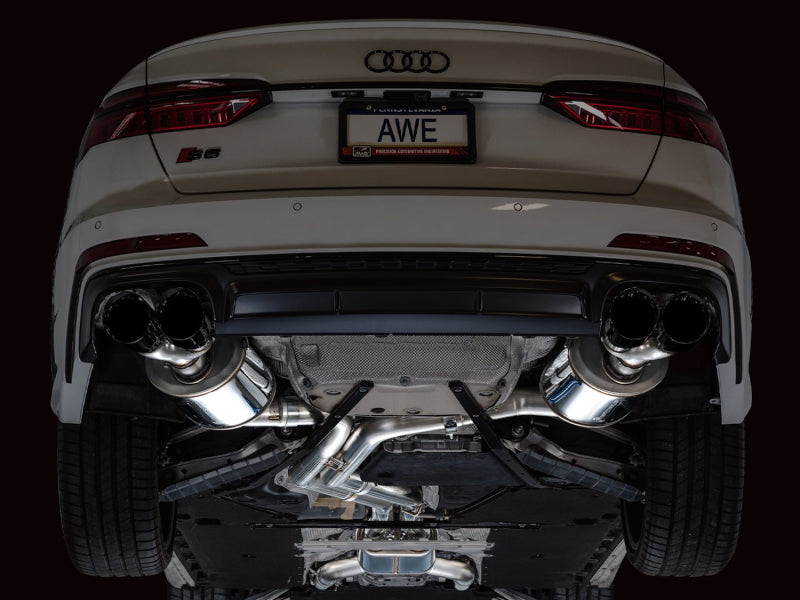 AWE Tuning 3015-43107 - AWE3015-43107 - AWE Tuning 19-23 Audi C8 S6/S7 2.9T V6 AWD Touring Edition Exhaust - Diamond Black Tips - Shipped in Europe - Tuningsupply.com