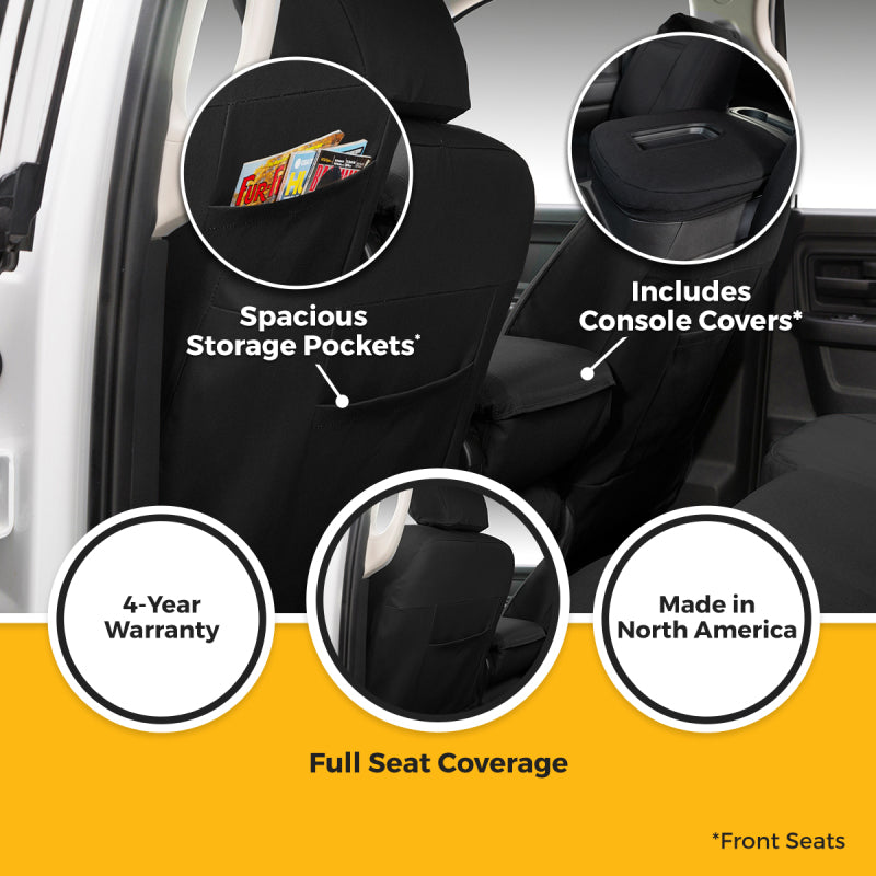 Covercraft GTJ4551ABCOBK - CVRGTJ4551ABCOBK - Covercraft 24-25 Jeep Wrangler Buckets Carhartt Super Dux Precision Fit Custom Front Row Seat Cover - Shipped in Europe - Tuningsupply.com
