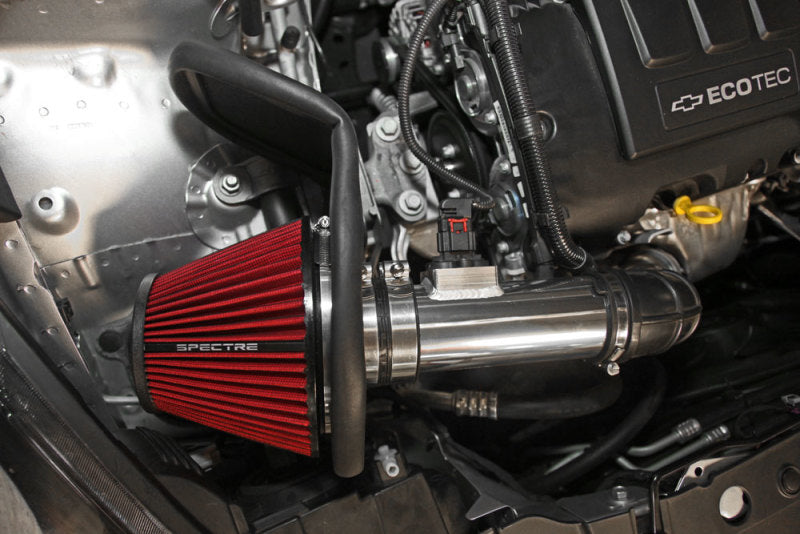 Spectre 9044 - SPE9044 - Spectre 11-15 Chevy Cruze 1.4L Air Intake Kit - Polished w/Red Filter - Shipped in Europe - Tuningsupply.com