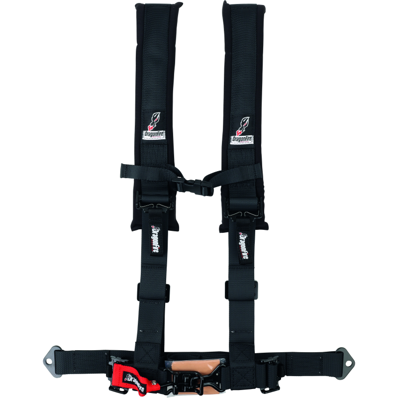 DragonFire Racing 521271 - DFR521271 - DragonFire Racing Harness- H-Style- 4-Point- 2in Buckle- Black - Shipped in Europe - Tuningsupply.com