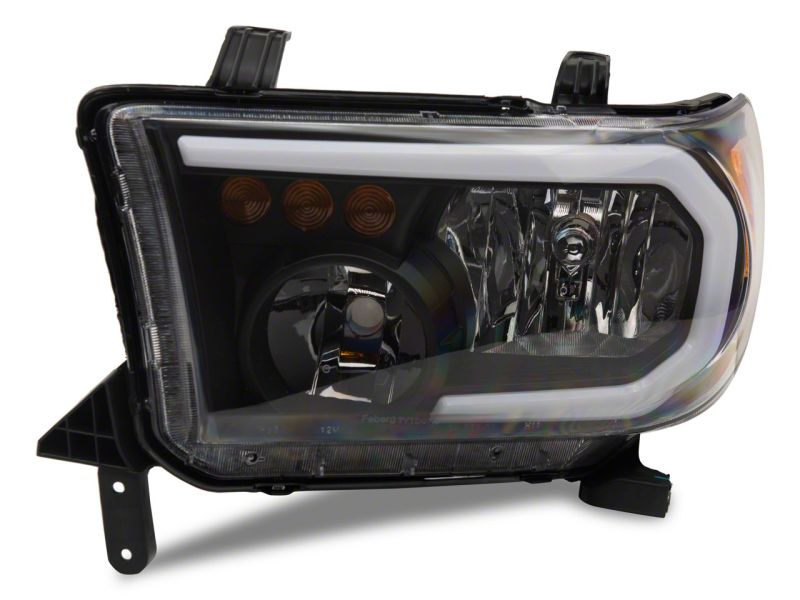 Raxiom TU16004 - RAXTU16004 - Raxiom 07-13 Toyota Tundra Axial Series Headlights w/ LED Bar- Black Housing (Clear Lens) - Shipped in Europe - Tuningsupply.com