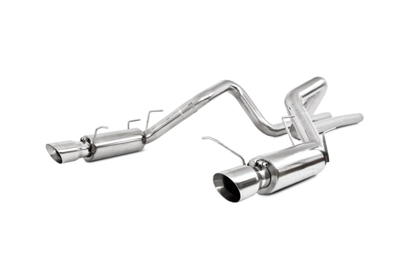 MBRP PS7264409 - MBRPS7264409 - MBRP 11-14 Ford Mustang GT 5.0L Dual Split Rear Race Version T409 3in Cat Back Exhaust System - Shipped in Europe - Tuningsupply.com