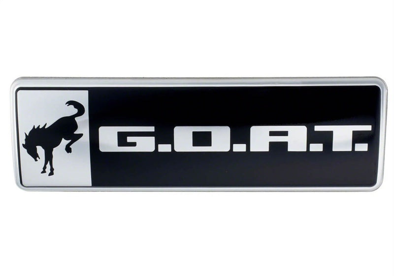 Ford Racing M-1447-GOAT - FRPM-1447-GOAT - Ford Racing Bronco/Bronco Sport G.O.A.T. Badge - Black/Chrome - Shipped in Europe - Tuningsupply.com