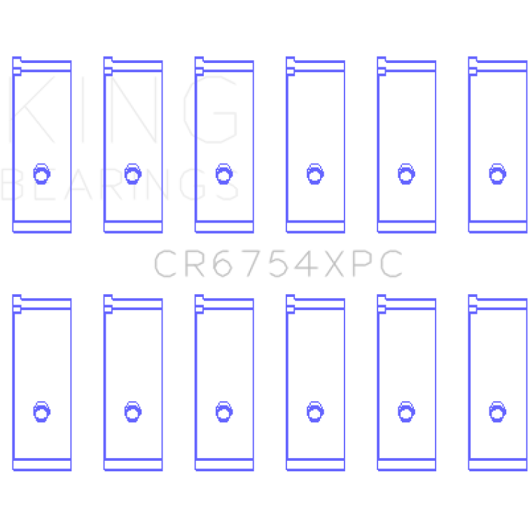 King Engine Bearings GCR6754XPC.026 - KINGCR6754XPC.026 - King Engine Bearings Toyota2JZGE/2JZGTE 3.0L pMaxKote Performance Rod Bearing Set - Size +.026mm - Shipped in Europe - Tuningsupply.com