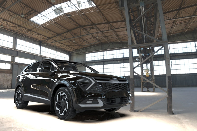 Rally Armor MF81-UR-BLK-MBK - RALMF81-UR-BLK-MBK - Rally Armor 23-26 Kia Sportage Black UR Mud Flap w/ Metallic Black Logo - Shipped in Europe - Tuningsupply.com