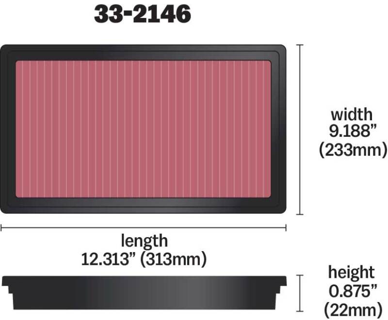 K&N Engineering 33-2146 - KNN33-2146 - K&N Replacement Air Filter TOYOTA LANDCRUISER V8-4.7L; 1999-2000 - Shipped in Europe - Tuningsupply.com