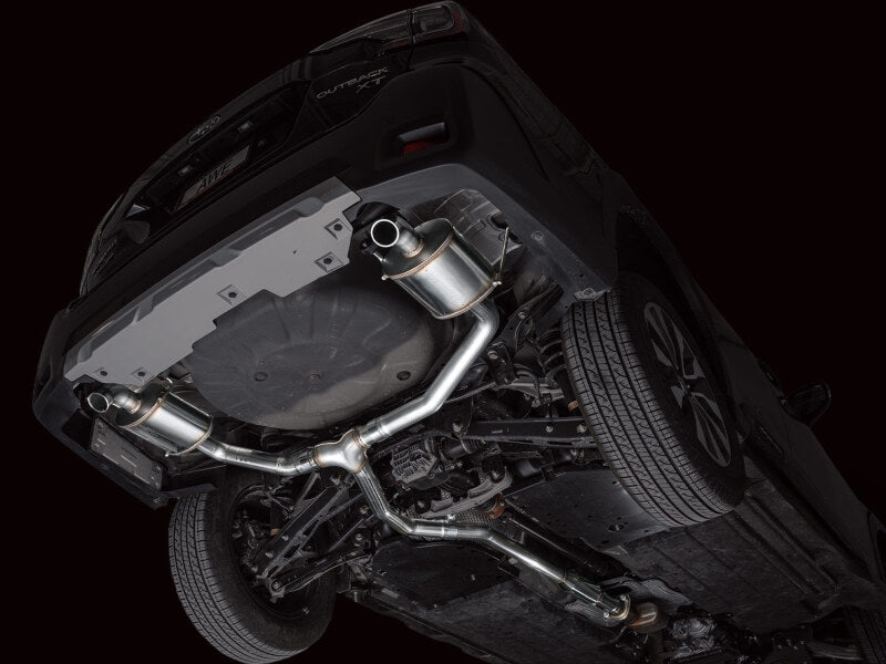 AWE Tuning 3015-38246 - AWE3015-38246 - AWE 20-25 Subaru Outback (Wilderness & XT) 0FG Catback Exhaust w/Dual BashGuards - Shipped in Europe - Tuningsupply.com