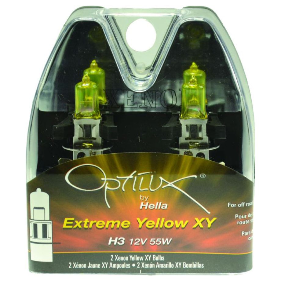 Hella LAH71070662 - HELLAH71070662 - Hella Optilux H3 12V/55W XY Extreme Yellow Bulb - Shipped in Europe - Tuningsupply.com